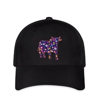 Bovins de buffle Bœufs - Casquette Flexfit - noir - Devant