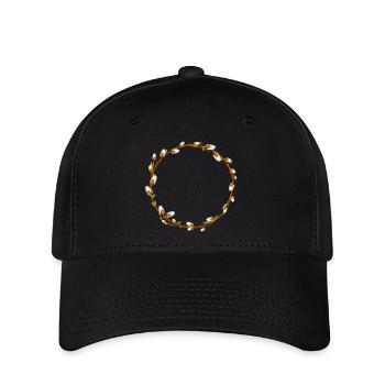 Simple couronne de saule – Décoration printanière - Casquette Flexfit - noir - Devant