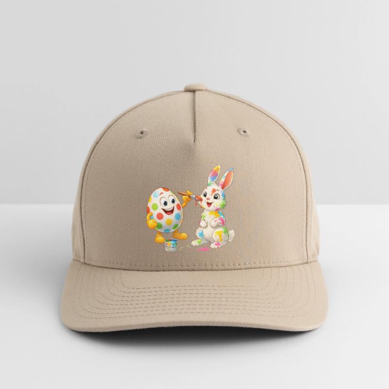 Funny Easter Egg Paints Happy Easter Bunny Flexfit Cap