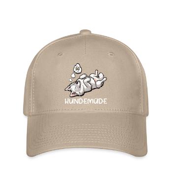 Hundemüde Weißer Schäferhund Schäferhundbesitzer - Flexfit Cap - Khaki - Vorne