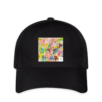 Graffiti JOY I statement styles I chrart2wear - Flexfit Cap - black - Front