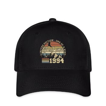 1994 Vintage Born Birthday Gift - Flexfit Cap - black - Front