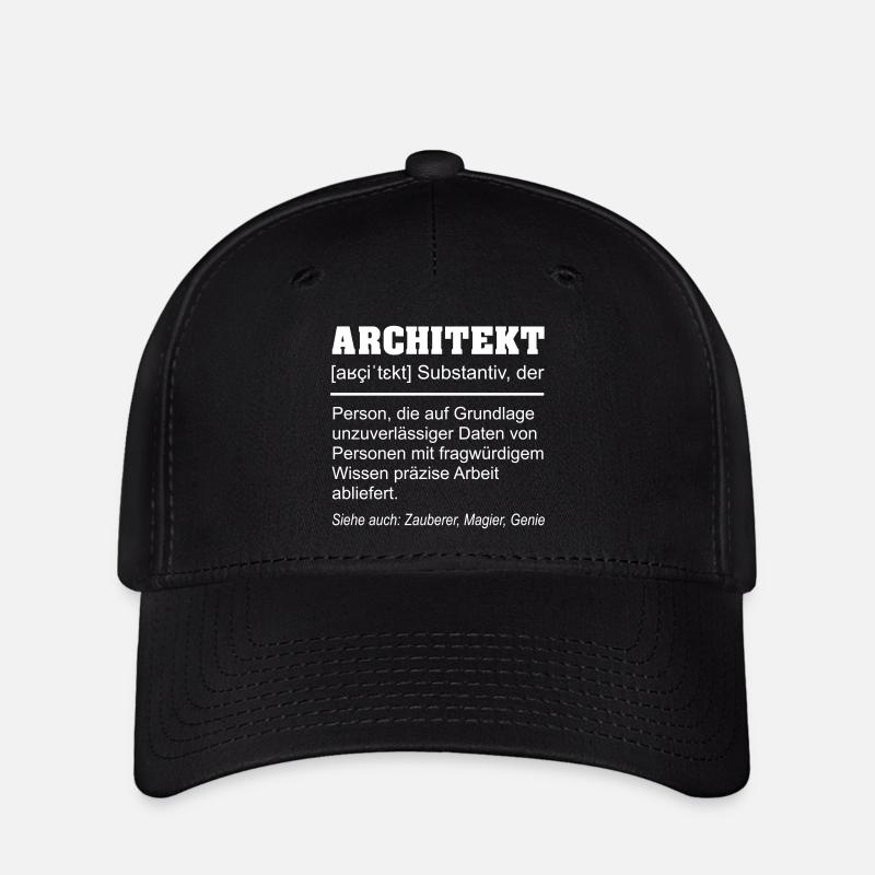 Architekt Definition Beruf Lustig - Flexfit Cap - Schwarz