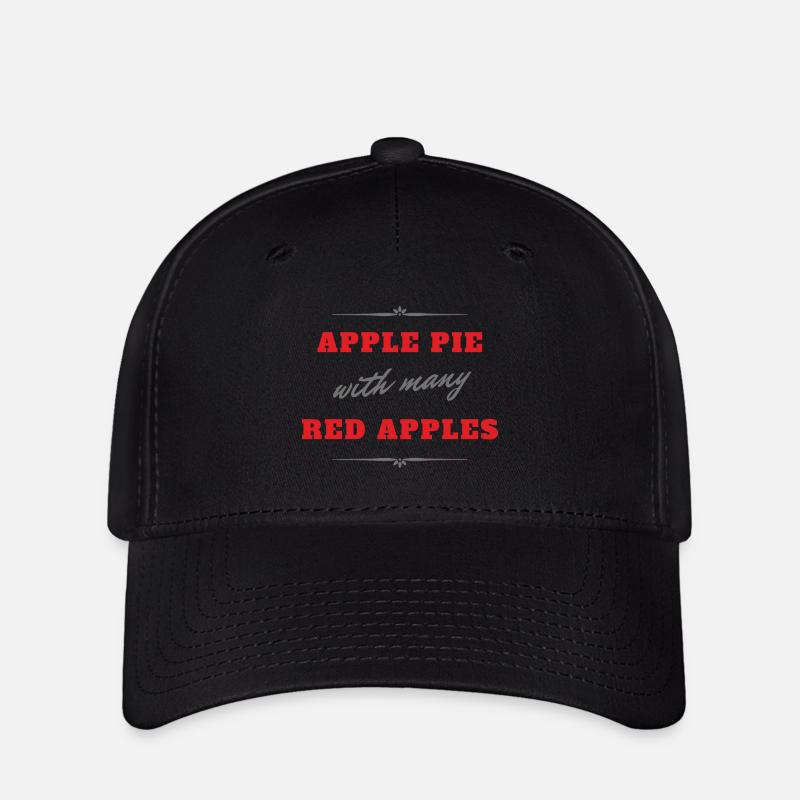apple pie red apple - Flexfit Cap - black