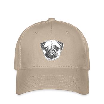 PUG | MOPS - DRAWN - Flexfit Cap - khaki - Front