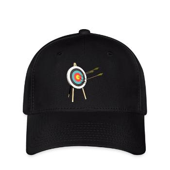archery arrow bow crossbow target sports24 - Flexfit Cap - black - Front