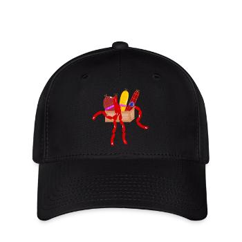 saucisse - Casquette Flexfit - noir - Devant