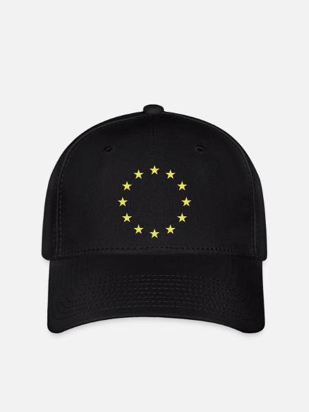 EU Sterne - Flexfit Cap - Schwarz