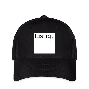 Lustig Wortwitz Typografie - Flexfit Cap - Schwarz - Vorne