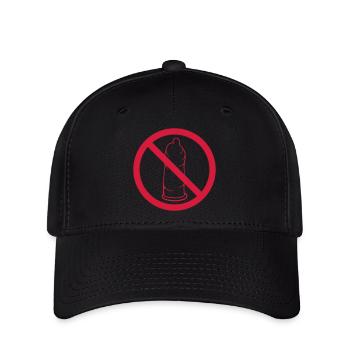 aucun préservatif de bouclier interdit avec protection - Casquette Flexfit - noir - Devant