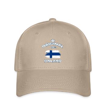 Finnland Original 100% / Helsinki Skandinavien - Flexfit Cap - Khaki - Vorne