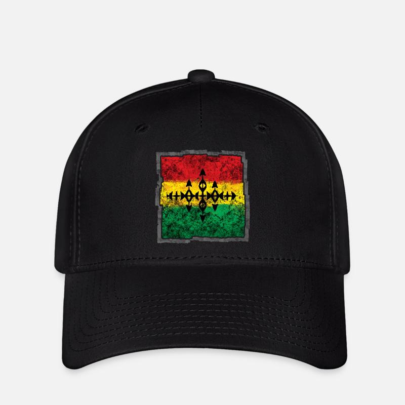Croix de coloriage Reggae abstrait - Casquette Flexfit - noir