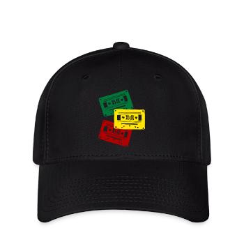 Kassettenfarben Trio - Flexfit Cap - Schwarz - Vorne
