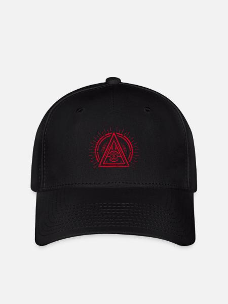 Illuminati - All Seeing Eye - Satan / Black Symbol - Flexfit Cap - black