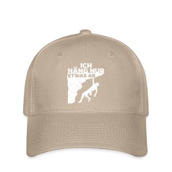 Klettern Boulder Bergsteigen Lustige Sprüche Sport - Flexfit Cap - Khaki - Vorne