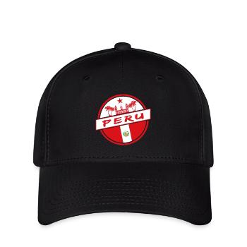 Cercle du Pérou aux couleurs nationales - Casquette Flexfit - noir - Devant