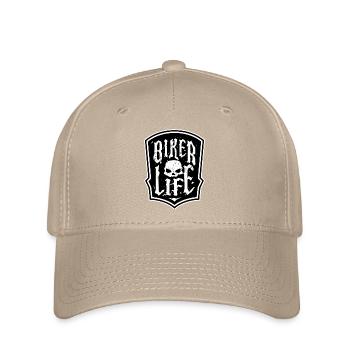 Déclaration de crâne de motard moto - Casquette Flexfit - kaki - Devant