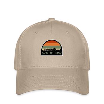 Wroclaw Pologne Skyline Souvenirs Drapeau Polonais Voyage - Casquette Flexfit - kaki - Devant
