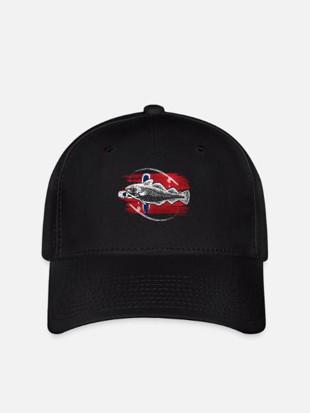 Norwegen Angeln Dorsch - Flexfit Cap - Schwarz