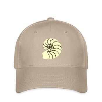 Ammoniten, Urzeitliches Wassertier, Badezimmer - Flexfit Cap - Khaki - Vorne