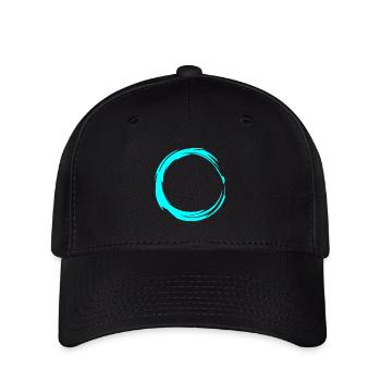 Circle Design Symbol Round Water Blue - Flexfit Cap - black - Front