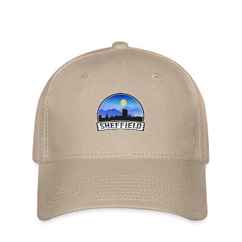 Sheffield England Skyline Vintage Sunset Travel So - Flexfit Cap - khaki - Front