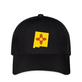 Carte du drapeau du Nouveau-Mexique de l’État des États-Unis - Casquette Flexfit - noir - Devant