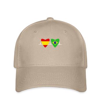 Brésil Espagnol Drapeau Brésilien Cadeau - Casquette Flexfit - kaki - Devant