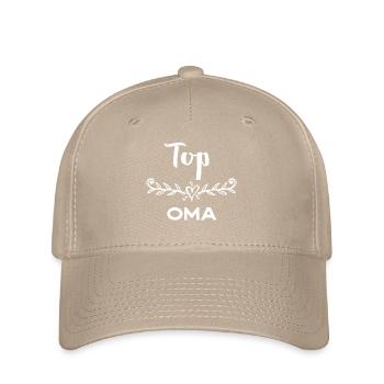Großmutter Beste Oma Statement Glückwunsch - Flexfit Cap - Khaki - Vorne