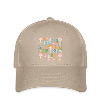 Disco Make Up Wiederbelebung - Flexfit Cap - Khaki - Vorne