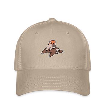 Sloth sleep mammal jungle dweller animal - Flexfit Cap - khaki - Front