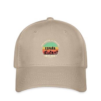 Malaga Spanien Strand Design - Flexfit Cap - Khaki - Vorne