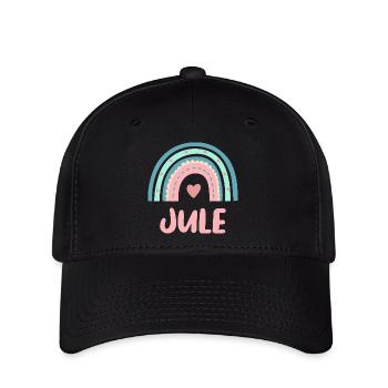 Jule Name Rainbow Baby - Flexfit Cap - black - Front