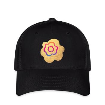 Farbverlauf Blume Gold Yoga Meditation Namaste Om - Flexfit Cap - Schwarz - Vorne