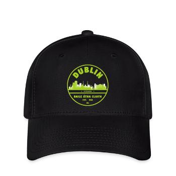 Timbre de la Skyline de Dublin - Casquette Flexfit - noir - Devant