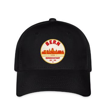 Bern Retro Stamp Federal City - Flexfit Cap - black - Front