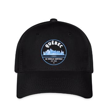 Silhouette de la capitale de La Vieille au Québec - Casquette Flexfit - noir - Devant
