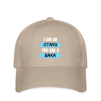 Baka Manga Otaku Anime Déclaration Pop Culture Japon - Casquette Flexfit - kaki - Devant