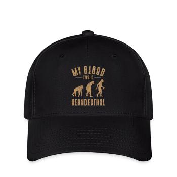 Anthropologe Meine Blutgruppe ist Neandertaler - Flexfit Cap - Schwarz - Vorne