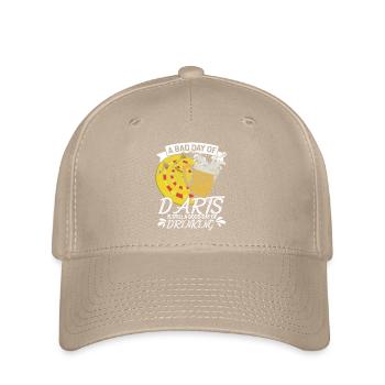 Dart Kneipen Bier Design - Flexfit Cap - Khaki - Vorne