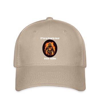 Firefighter for life white - Flexfit Cap - khaki - Front