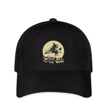 Witch Way to the Wine - Flexfit Cap - black - Front