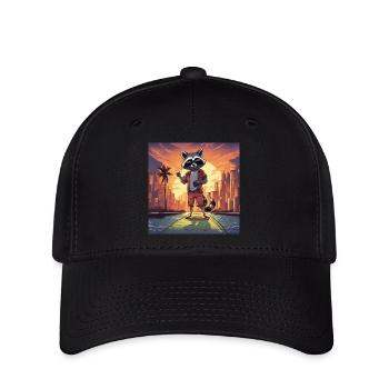 Epischer Waschbär IV - Flexfit Cap - Schwarz - Vorne