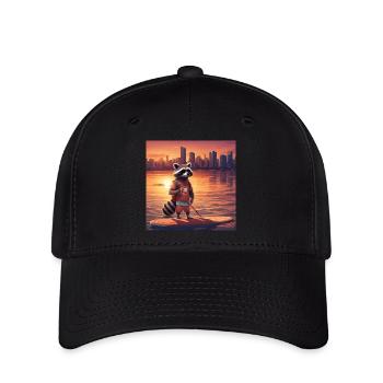 Epischer Waschbär III - Flexfit Cap - Schwarz - Vorne