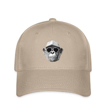 Singe cool en robe ridée - Casquette Flexfit - kaki - Devant