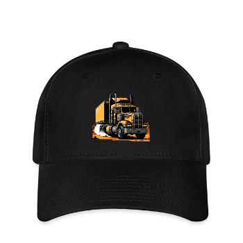 Camion semi-remorque post-apocalyptique - Casquette Flexfit - noir - Devant