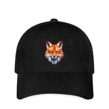 Fuchs Polygon Füchse Wald Polarfuchs Tier - Flexfit Cap - Schwarz - Vorne