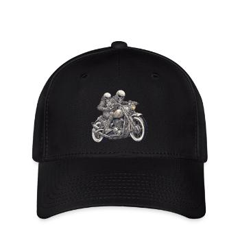 Skeleton Rider - Motard squelette - Casquette Flexfit - noir - Devant