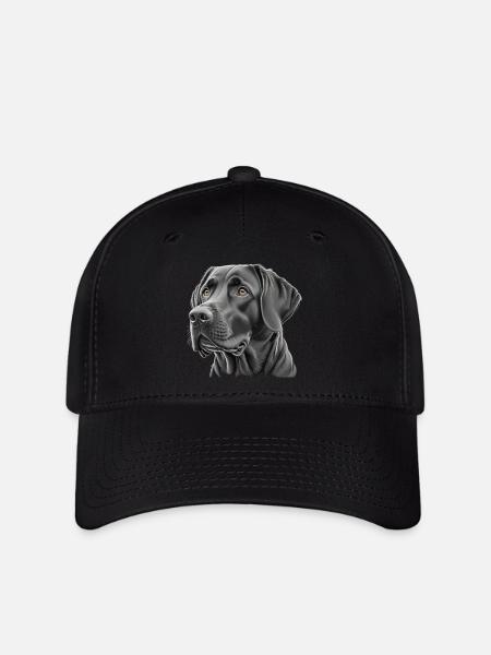 Labrador Kopf - Flexfit Cap - Schwarz