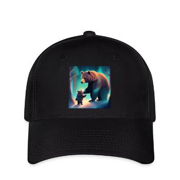Mama and Baby Bear - Flexfit Cap - black - Front